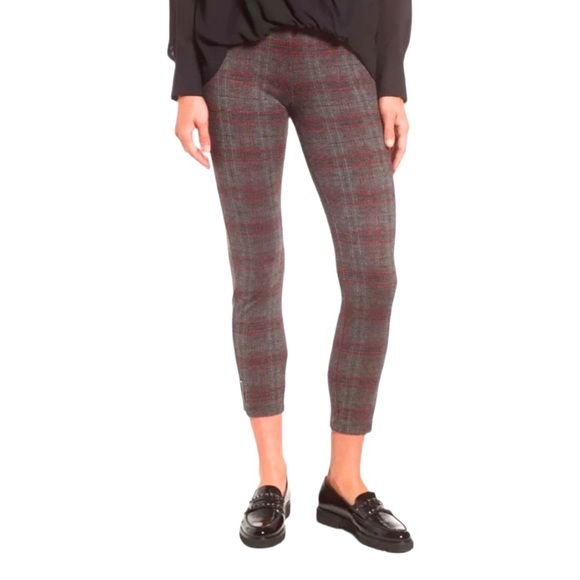 Lysse Preppy Plaid Crop Leggings XLARGE Ankle Zip Stretch Waist FLATTERING NWT - Picture 3 of 14